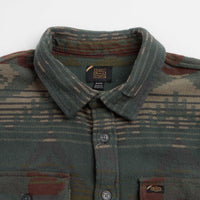 RVCA Dayshift Blanket Flannel Shirt in Hunter Green thumbnail