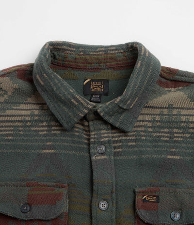 RVCA Dayshift Blanket Flannel Shirt in Hunter Green