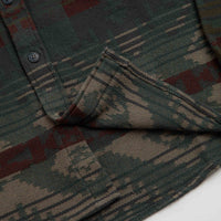 RVCA Dayshift Blanket Flannel Shirt in Hunter Green thumbnail