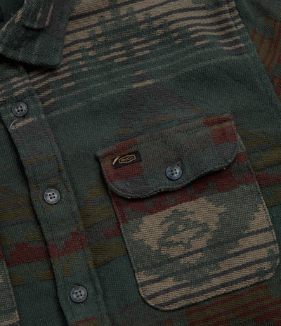 RVCA Dayshift Blanket Flannel Shirt in Hunter Green