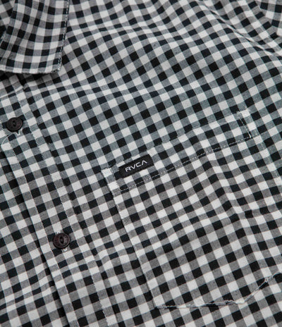 RVCA Overspray Short Sleeve Shirt - Black / White
