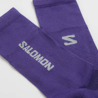 Salomon 365 Crew Socks in Deep Blue and Lava Falls thumbnail