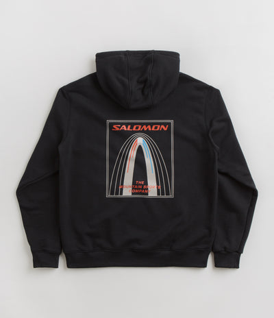 Salomon Bow Graphic Hoodie in Deep Black