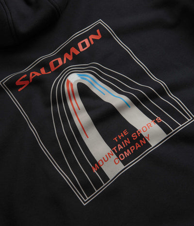 Salomon Bow Graphic Hoodie in Deep Black
