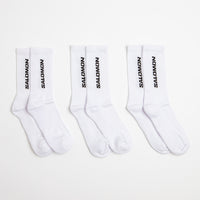 Salomon Everyday Crew Socks (3 Pack) in White and White / White thumbnail