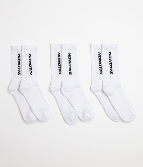 Salomon Everyday Crew Socks (3 Pack) - White / White / White
