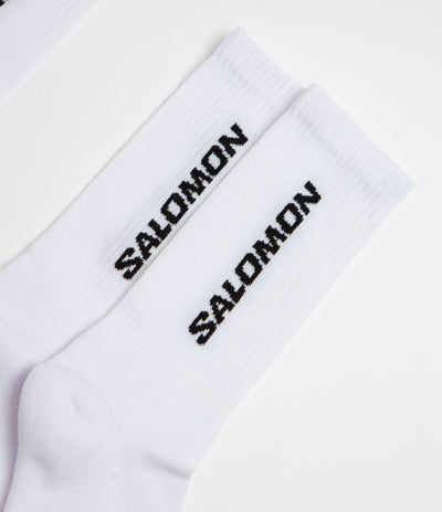 Salomon Everyday Crew Socks (3 Pack) in White and White / White