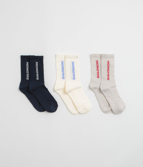 Salomon Everyday Crew Socks (3 Pack) - Spellbound / Vanilla Ice / Lunar Rock