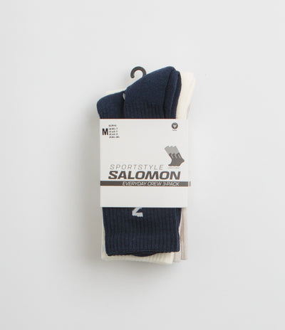 Salomon Everyday Crew Socks (3 Pack) - Spellbound / Vanilla Ice / Lunar Rock