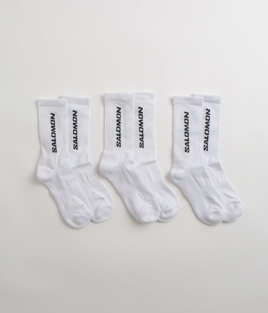Salomon Everyday Crew Socks (3 Pack) - White / White / White