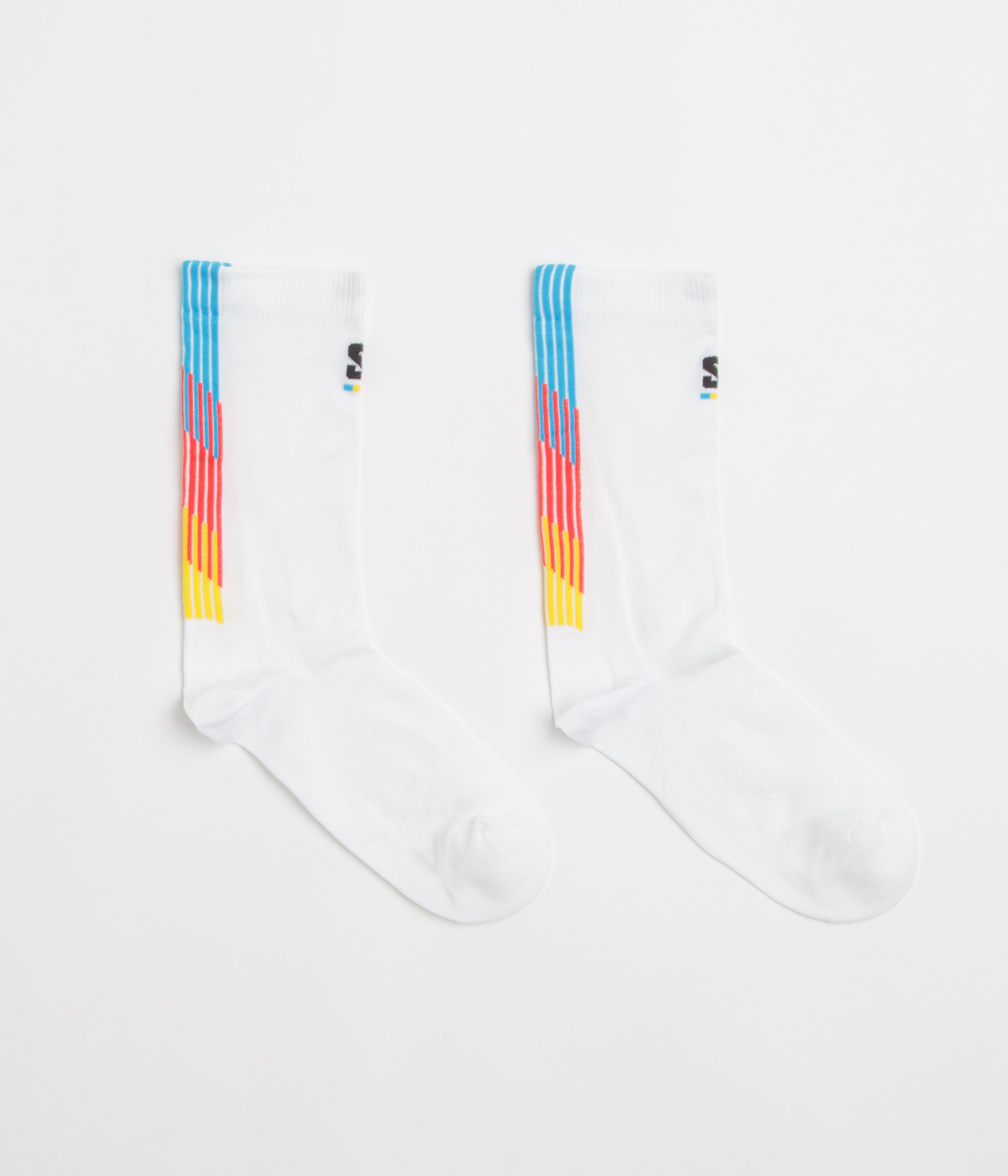 Salomon Pulse Race Flag Crew Socks in White