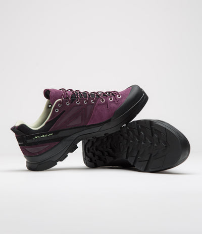 Salomon X-ALP LTR Shoes in Winter Bloom and Plum Perfect / Lime Cream
