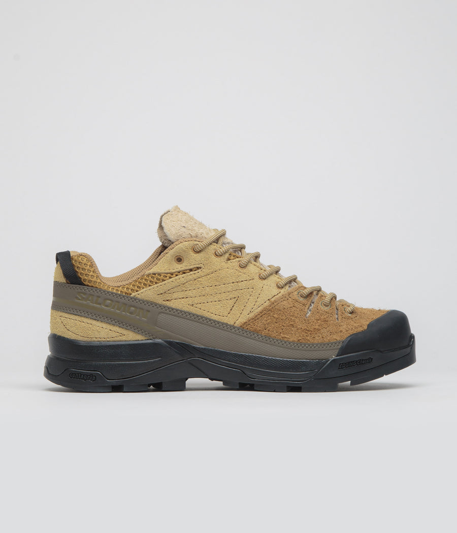Salomon X-ALP Suede Shoes in Bronze Brown and Wood Thrush / Safari