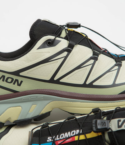 Salomon XT-6 GTX Shoes in Aspargus Green and Tea / Bitter Chocolate