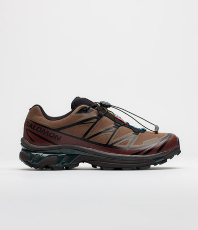 Salomon XT-6 GTX Shoes - Mustang / Bitter Chocolate / Green Gable