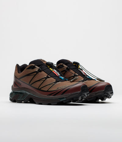 Salomon XT-6 GTX Shoes - Mustang / Bitter Chocolate / Green Gable