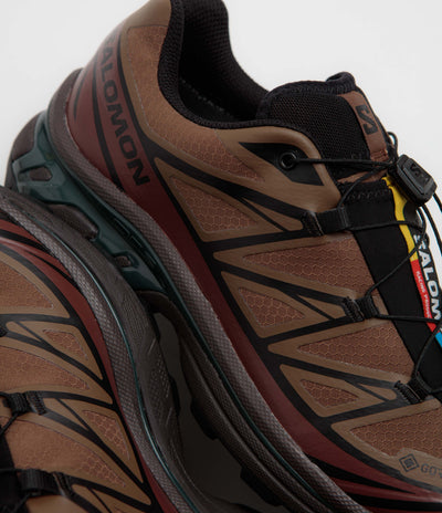 Salomon XT-6 GTX Shoes - Mustang / Bitter Chocolate / Green Gable