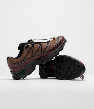Salomon XT-6 GTX Shoes - Mustang / Bitter Chocolate / Green Gable