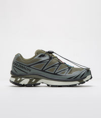 Salomon XT-6 GTX Shoes in Olive Night and Sedona Sage / Black