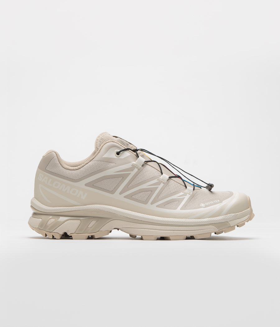 Salomon XT-6 GTX Shoes in Oxford Tan and Almond Milk / Safari