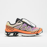 Salomon XT-6 Shoes in Black and Almond Cream / Dragon Fire thumbnail