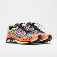 Salomon XT-6 Shoes in Black and Almond Cream / Dragon Fire thumbnail