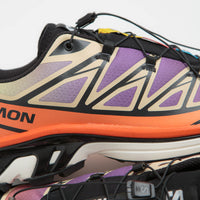 Salomon XT-6 Shoes in Black and Almond Cream / Dragon Fire thumbnail
