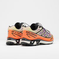 Salomon XT-6 Shoes in Black and Almond Cream / Dragon Fire thumbnail