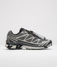 Salomon XT-6 Shoes in Black and Asphalt / Castlerock