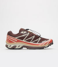 Salomon XT-6 Shoes in Roasted Clay and Burnt Ochre / Almond Milk