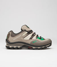 Salomon XT-Quest 2 Shoes in Falcon and Cement / Bright Green