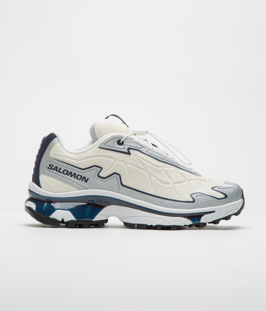Salomon XT-Slate Shoes in Vanilla Ice and Silver / Maritime Blue