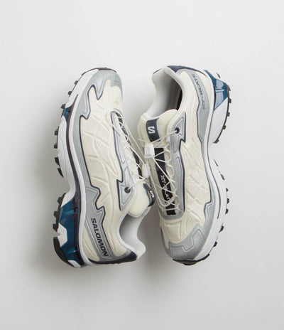 Salomon XT-Slate Shoes in Vanilla Ice and Silver / Maritime Blue