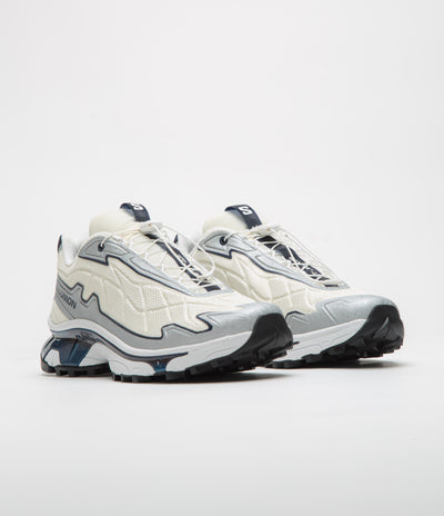 Salomon XT-Slate Shoes in Vanilla Ice and Silver / Maritime Blue