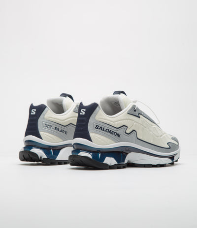 Salomon XT-Slate Shoes in Vanilla Ice and Silver / Maritime Blue