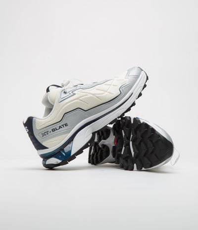 Salomon XT-Slate Shoes in Vanilla Ice and Silver / Maritime Blue