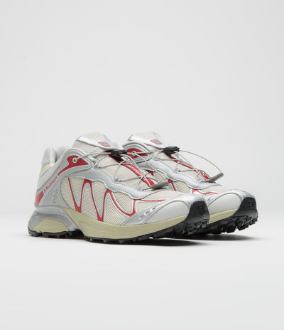 Salomon XT-Whisper Shoes in Almond Milk and FTW Silver / Lava Falls