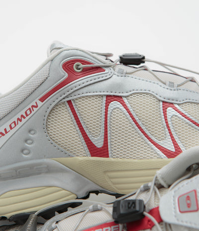Salomon XT-Whisper Shoes in Almond Milk and FTW Silver / Lava Falls