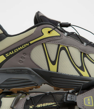 Salomon XT-Whisper Shoes in Aspargus Green and Dark Gull Gray / Endive