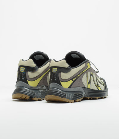 Salomon XT-Whisper Shoes in Aspargus Green and Dark Gull Gray / Endive