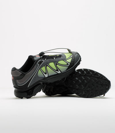 Salomon XT-Whisper Shoes in Black and Asphalt / Acid Lime