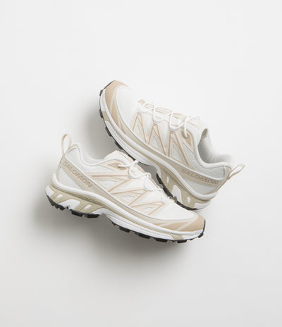 Salomon XT-6 Expanse Shoes in White and Rainy Day / Oxford Tan