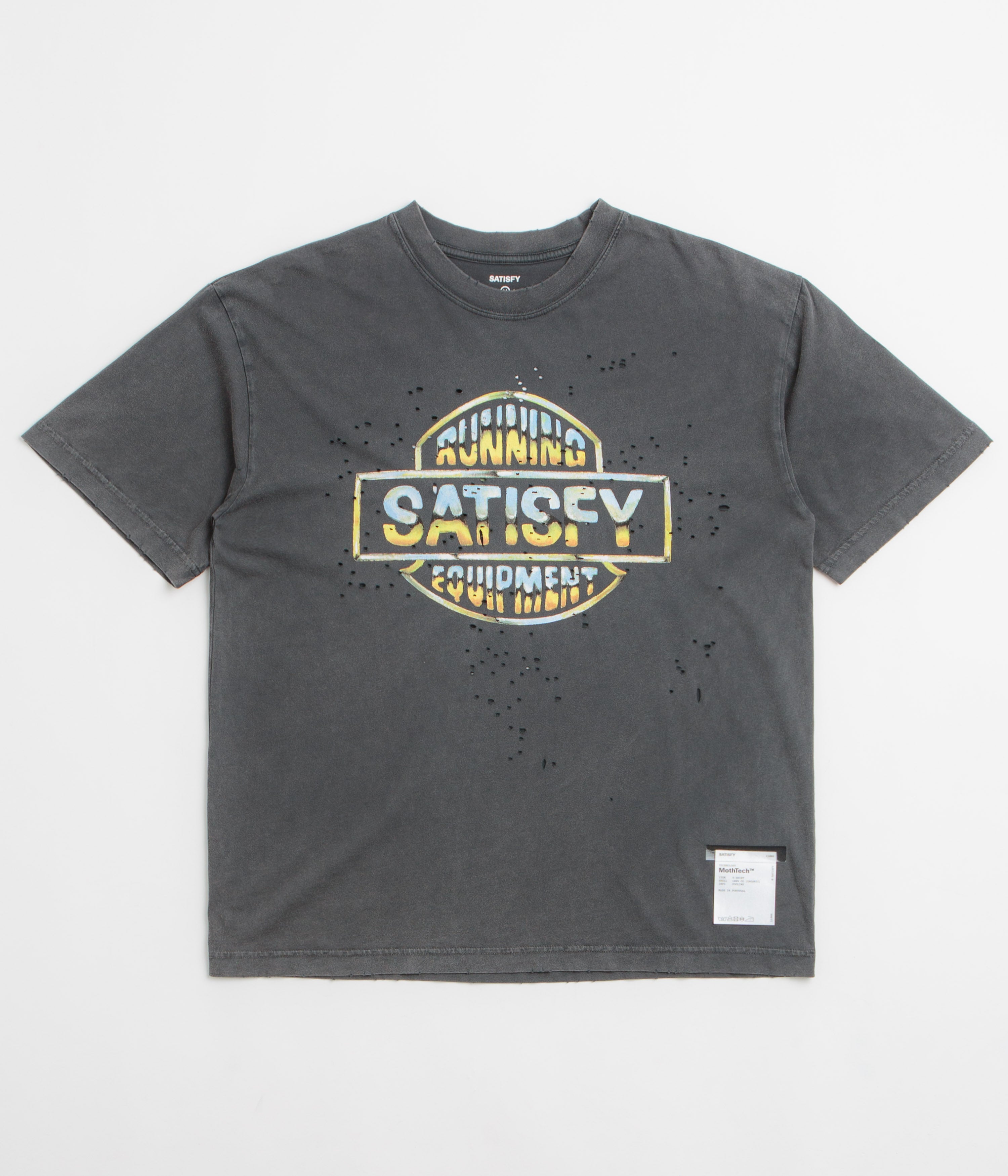 Satisfy MothTech Graphic T-Shirt in Aged Black