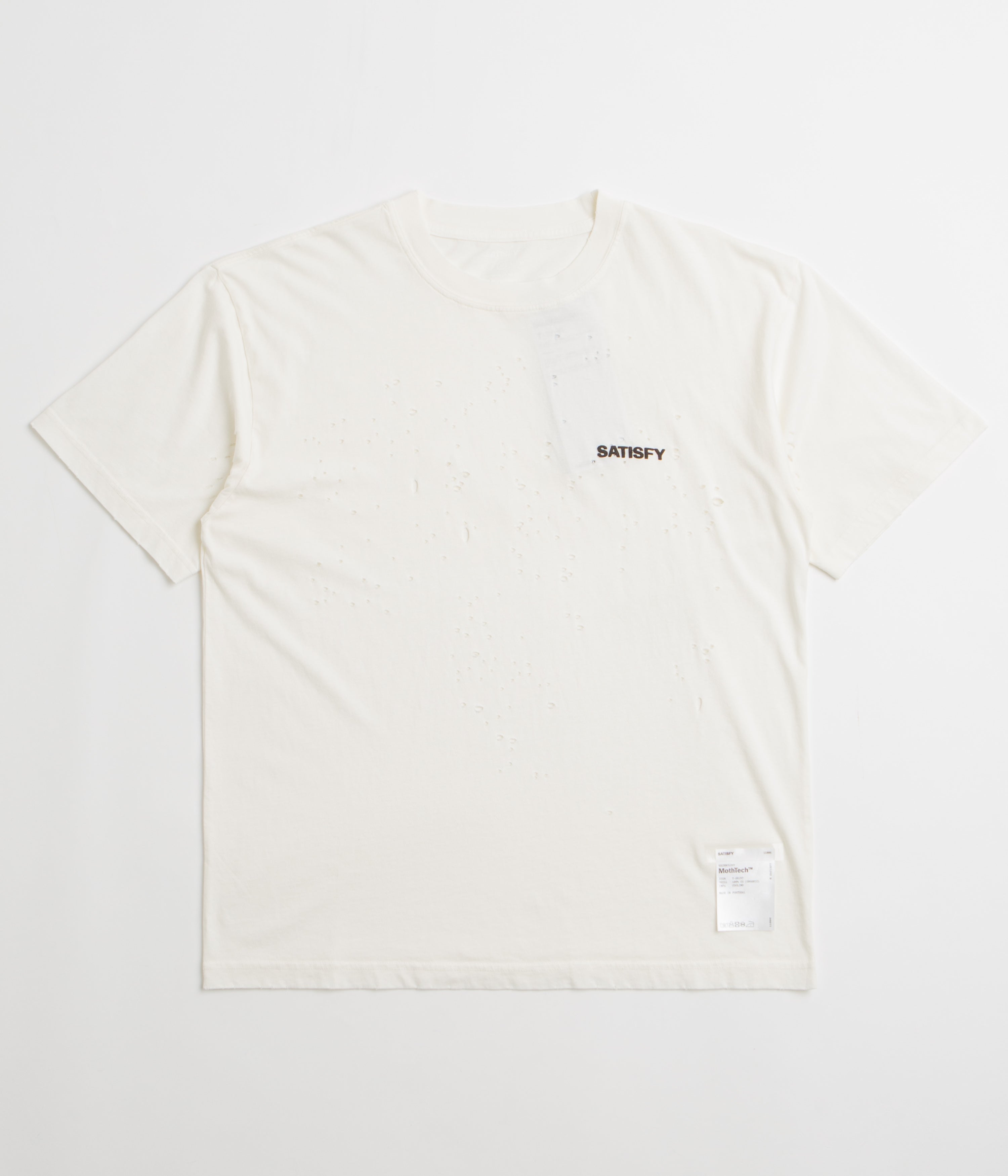 Satisfy MothTech T-Shirt in Off White and Black