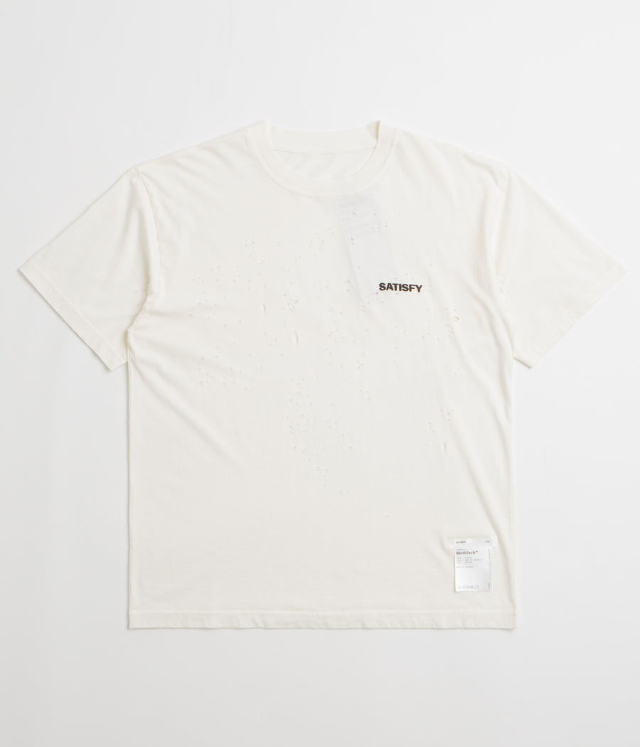 Satisfy MothTech T-Shirt in Off White and Black