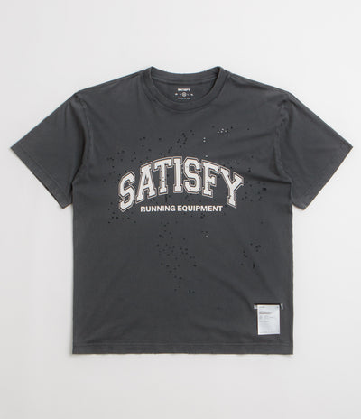 Satisfy MothTech Varsity Logo T-Shirt - Aged Black