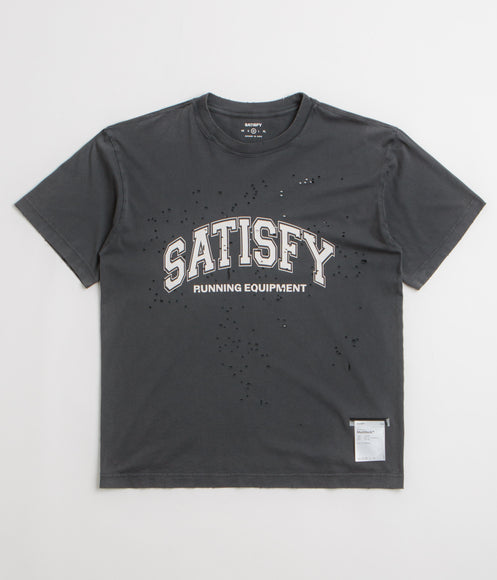 Satisfy MothTech Varsity Logo T-Shirt - Aged Black