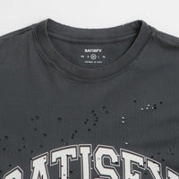 Satisfy MothTech Varsity Logo T-Shirt - Aged Black thumbnail