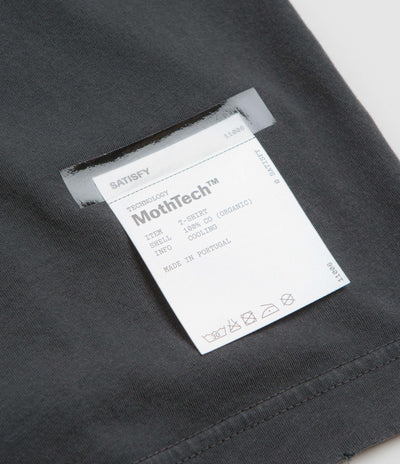 Satisfy MothTech Varsity Logo T-Shirt - Aged Black