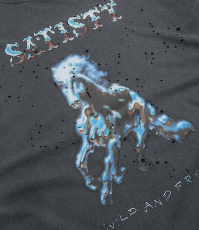 Satisfy MothTech Wild and Free T-Shirt in Aged Black